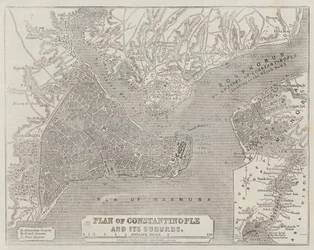 Plan de Constantinople et de ses banlieues
